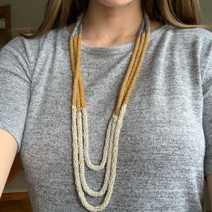 Loft 3 strand bead necklace